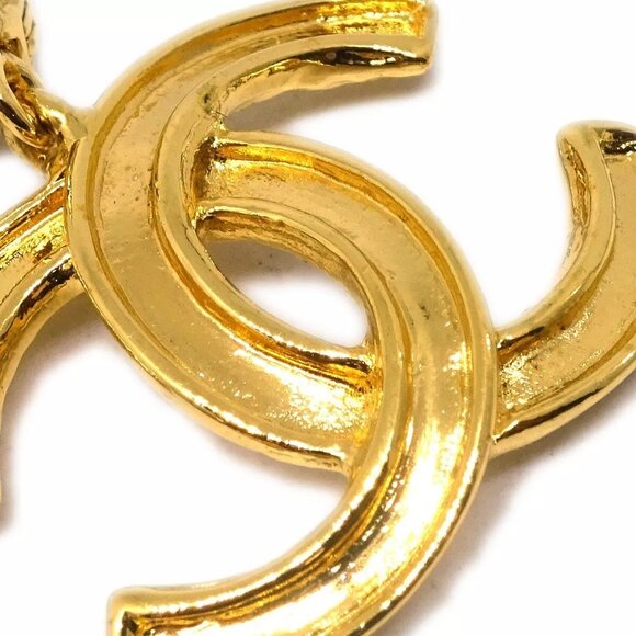 Chanel Gold Dangle Earrings Clip-On - Picture 3 of 5